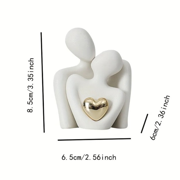 Lovely Couple hugging Porcelain Statue black Gift Modern ❤️💕❤️ - Picture 3 of 5